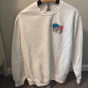 Little Twin Stars White Sweatshirt